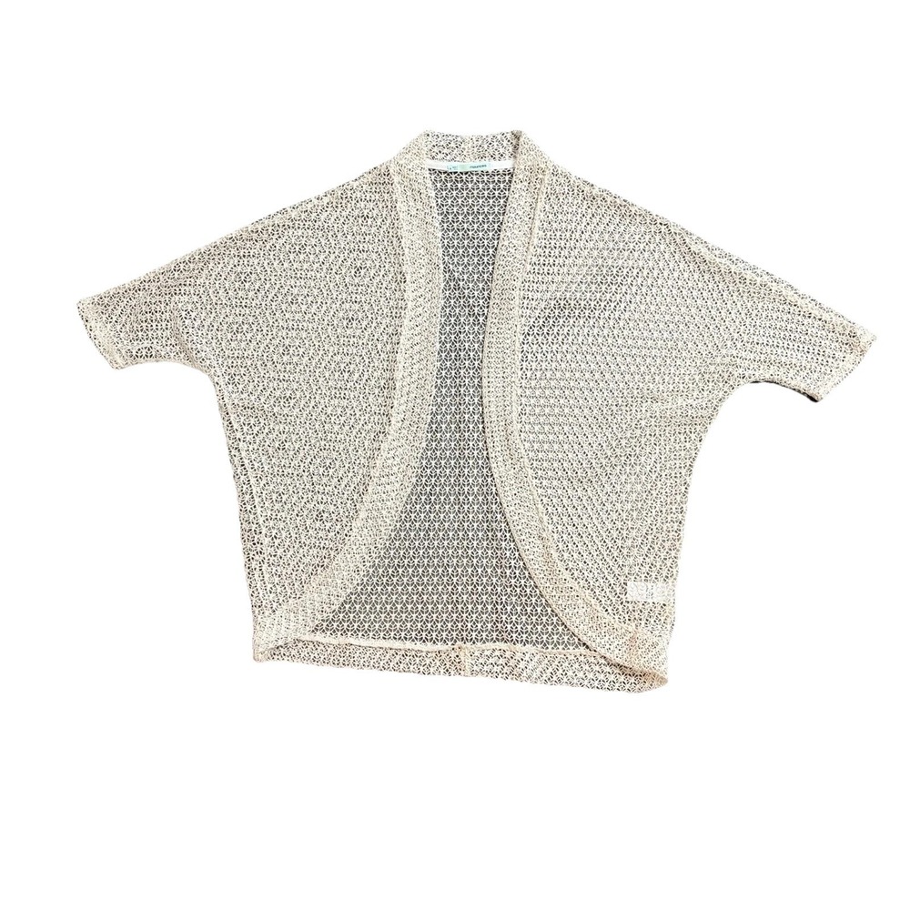 MAURICES Women's Medium Short Sleeve Crochet, Cottage Core, Victorian Cardigan
